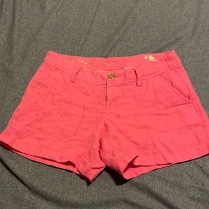EUC lily Pulitzer Linen shorts size 4